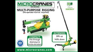 Microcranes® Mini Cranes Portable Material Hoist [upl. by Gabrielli]