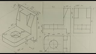 Orthographic Projection  Engineering drawing  Technical drawing [upl. by Akinit]