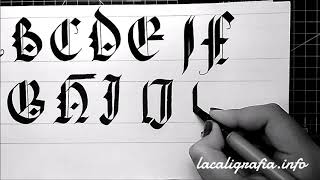 Tutorial Caligrafía Gótica Mayúsculas ✅ [upl. by Salomi]