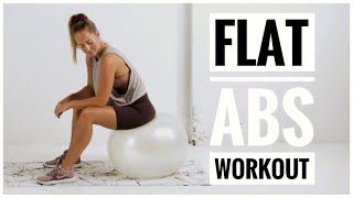 Stability Ball AB WORKOUT  Strong Core  Flat Stomach Exercises [upl. by Ened]