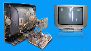 Restoration old TV and Repair old SONY Television Success [upl. by Cirdor]