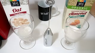 Oat Milk vs Almond Milk part 2 Frothing Test [upl. by Stephannie]