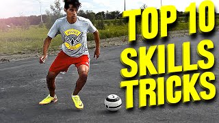 TOP 10  Futsal Skills amp Football Tricks  Tutorial [upl. by Llerrat]