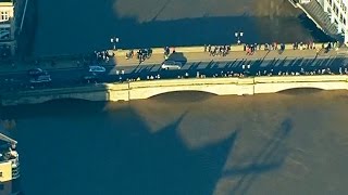 UK floods aerial footage shows streets in York underwater [upl. by Munafo]