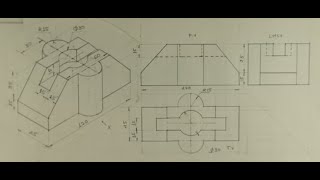 Orthographic projection  Engineering drawing  Technical drawing [upl. by Ahtan88]