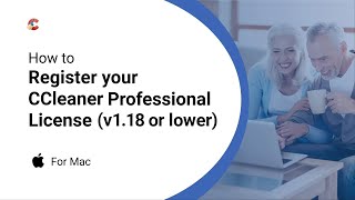 How to register your CCleaner Professional license for Mac v118 or lower [upl. by Larimer]