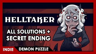 Helltaker  FULL PLAY All solutions  Secret Ending [upl. by Ecnarolf22]