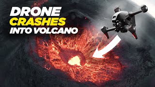 EPIC DRONE CRASH into ICELAND VOLCANO ERUPTION  DJI FPV 4K [upl. by Eudoca329]