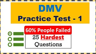 DMV Permit Practice Test 2024 25 Hardest Questions Part 1 [upl. by Sender]