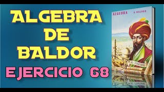 Algebra de Baldor Desde Cero  Ejercicio 68 [upl. by Ayin701]