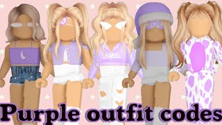 Aesthetic Purple Bloxburg Outfit Codes 💜 [upl. by Ly]