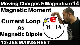 Moving Charges n Magnetism 14  Magnetic Moment Current Loop as Magnetic Dipole  JEENEET [upl. by Ulrick]