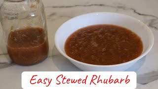 How to Make STEWED RHUBARB  Easy Quick Recipe [upl. by Lemaceon]