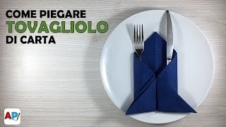 Come piegare tovaglioli di carta  Decorare la Tavola [upl. by Akinot]