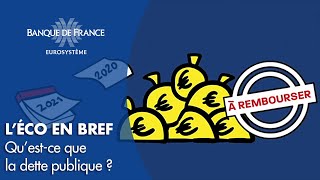 Qu’estce que la dette publique   Banque de France [upl. by Eisej]