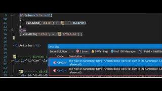 ✅ Error The type or namespace name Models does not exist in the namespace Models Asp Core View c [upl. by Blount771]