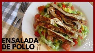 ENSALADA DE POLLO  Prepara un almuerzo rápido saludable y delicioso [upl. by Secilu]