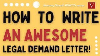 How to write an AWESOME legal demand letter [upl. by Ramraj]