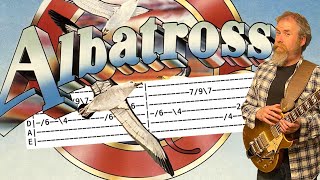 How to Play Albatross by Fleetwood Mac arranged for 1 Guitar with TAB [upl. by Aissela]