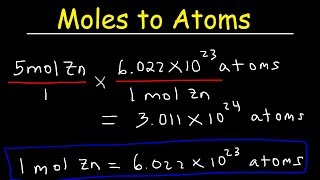 Moles To Atoms Conversion  Chemistry [upl. by Bevus]