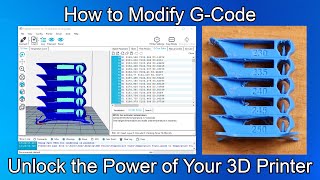 How To Modify GCode  Add Nozzle Temperature Changes MidWay in a 3D Print [upl. by Ahasuerus]