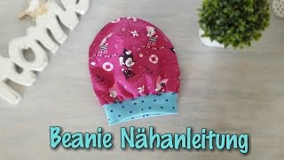 Nähanleitung für Anfänger  OHNE Schnittmuster  Beanie  Nähtinchen [upl. by Ahsam]