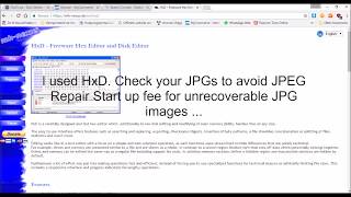 Check a corrupt JPEG file using a hex editor [upl. by Packton115]