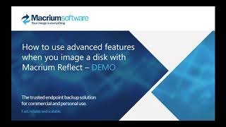 How to image a disk with Macrium Reflect  Part 2 Advanced Backup Techniques [upl. by Cocks]