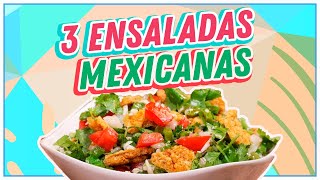 3 Ensaladas saludables y muy mexicanas  Cocina Delirante [upl. by Adihsaar]