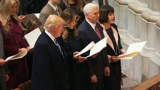 Trump attends national prayer service [upl. by Newbill]