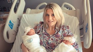 TWINS TWICE LABOR AND HOSPITAL DELIVERY  Michigan Family Newborn Birth Story  Vlog [upl. by Ainot128]