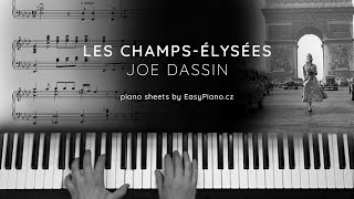 Les ChampsÉlysées Joe Dassin  piano sheets [upl. by Oicram116]