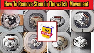 How To Remove Stem in The Watch Common Movement  Watch Repair Channel  SolimBD [upl. by Ignatia]