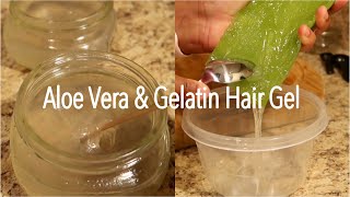 DIY Aloe Vera amp Gelatin Hair Gel Enhance Curls amp Shine [upl. by Eenej]