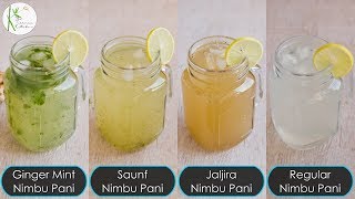 Nimbu Pani  Nimbu Shikanji  Nimbu Sharbat 4 ways  Lemonade Recipe  The Terrace Kitchen [upl. by Corny817]