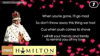 7 Hamilton  Youll Be Back VIDEO LYRICS [upl. by Dyson]