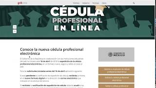 Cédula Profesional Electrónica  Consulta validación y duplicado en línea [upl. by Harts]