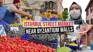 Istanbul Street Market Near Byzantium Walls  Shop With Me [upl. by Dhiman]