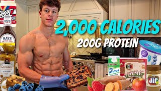 Full Day of Eating 2000 Calories  Healthy Low Calorie Meals For Fat Loss [upl. by Cinimmod]