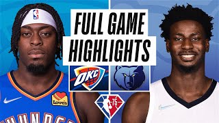 THUNDER at GRIZZLIES  FULL GAME HIGHLIGHTS  December 2 2021 [upl. by Ihana331]