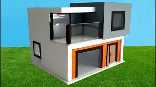 Como hacer una CASA en miniatura con CARTON pluma [upl. by Minsat883]