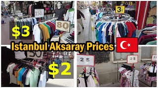 Istanbul Market Tour  Cheap Clothing Prices  Aksaray Laleli walking Tour [upl. by Llenral]