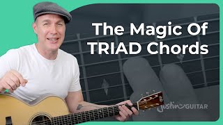 How to Easily Play Triad Chords on Guitar [upl. by Nodla253]