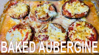 Baked Aubergine with Mozzarella Cheese and Tomato Sauce [upl. by Nebur]