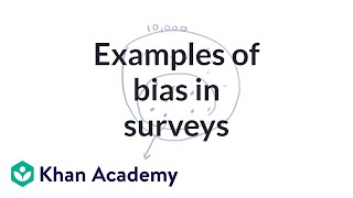 Examples of bias in surveys  Study design  AP Statistics  Khan Academy [upl. by Yrahk367]