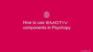 TUTORIAL How to use EMOTIV components in PsychoPy for ERP Research [upl. by Zerlina]