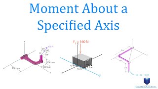 Moment About a Specified Axis  Mechanics Statics  Learn to Solve Any Question [upl. by Goda]