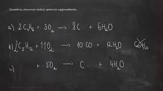 Uzupełnij równania reakcji spalania węglowodorów [upl. by Norahc]
