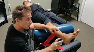 Kinesiology tape Rocktape lateral ankle sprain [upl. by Atteras60]