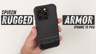 iPhone 15 Pro Case  Spigen Rugged Armor [upl. by Conchita200]